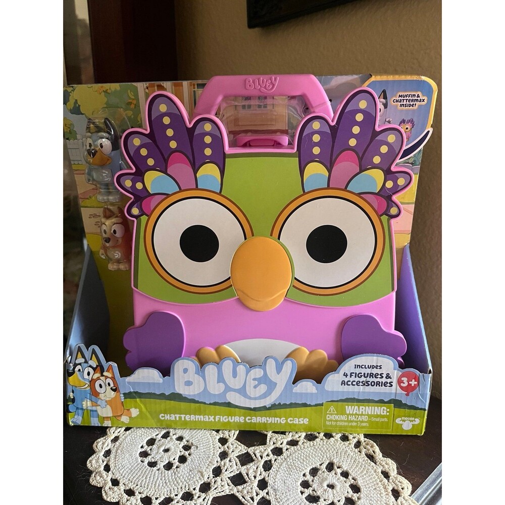 NEW 2023 Bluey Chattermax Figure Carrying Case